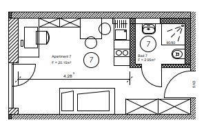 Grundriss Apartment Nr. 7