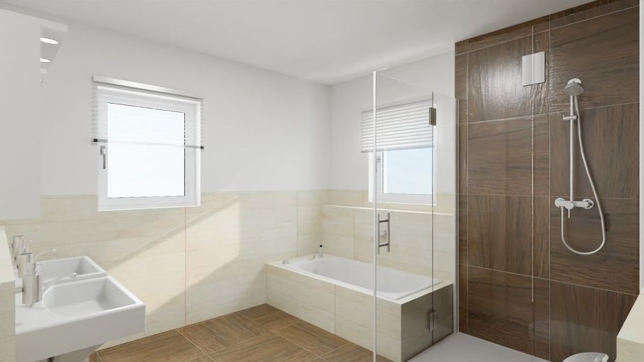 Penthouse Wohnung mit wunderschönem Blick über Albstadt – Bad