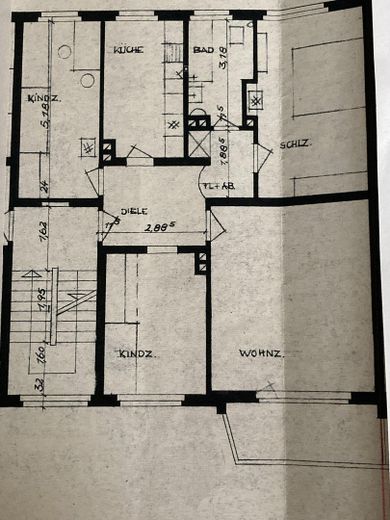 Agradable vivienda de 4 habitaciones con balcón en Hildesheim – Grundriss der Wohnung