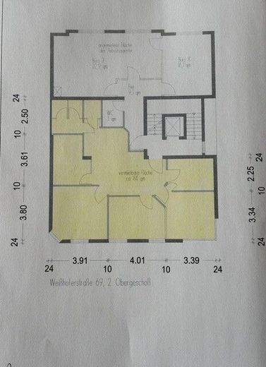 Tolle Büroräume  in  75015 Bretten  Weißhofer Str.69 -  ab 01.08.25 zu beziehen /vielseitig Nutzbar! – Lageplan Weißhofer Str. 69  2 Stock