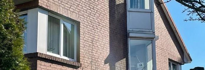 Erker des Reihenendhauses