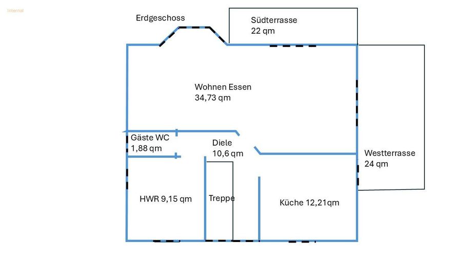 Niedrigenergiehaus mit Feldblick von Privat – Erdgeschoss
