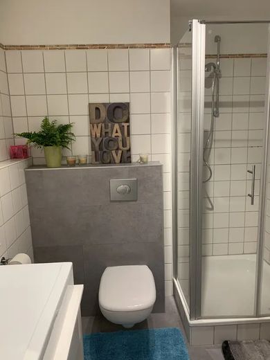 From 01.12 - 1-room apartment, 5 min from Völki - fully furnished, incl. utilities + electricity + internet – Duschbad