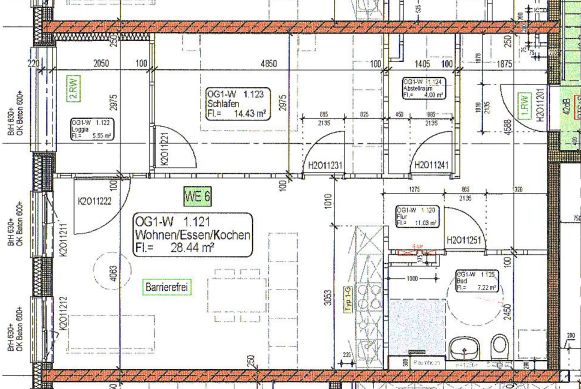 2 Zimmer-Wohnung im Marina Quartier Regensburg HC06 – Grundriss