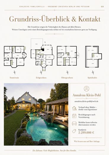 Familienvilla mit Naturpool, Spa und japanischem Garten – Foto 11