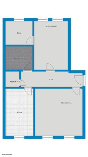 Gut geschnittene 2,5-Raumwohnung mit Einbauküche in der Torstraße! – Grundriss