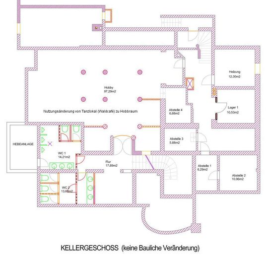 Aile/kuşaklar/work-life konutu, 4-6 birim, yaklaşık 600 m² kullanım alanı, 2017'de komple yenilenmiş – UG, ehemals Disco, kernsaniert