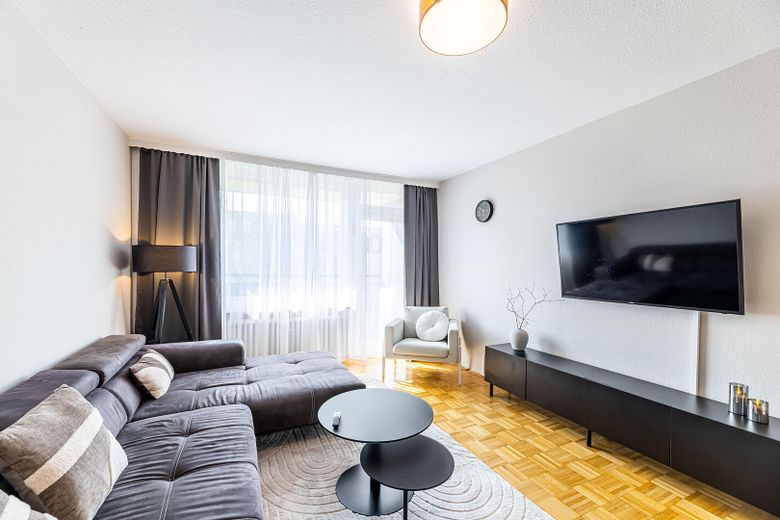 Business Living Bamberg | Totalmente amueblado · Todo incluido · Ubicación privilegiada – Stilvoll möbliertes Wohnzimmer