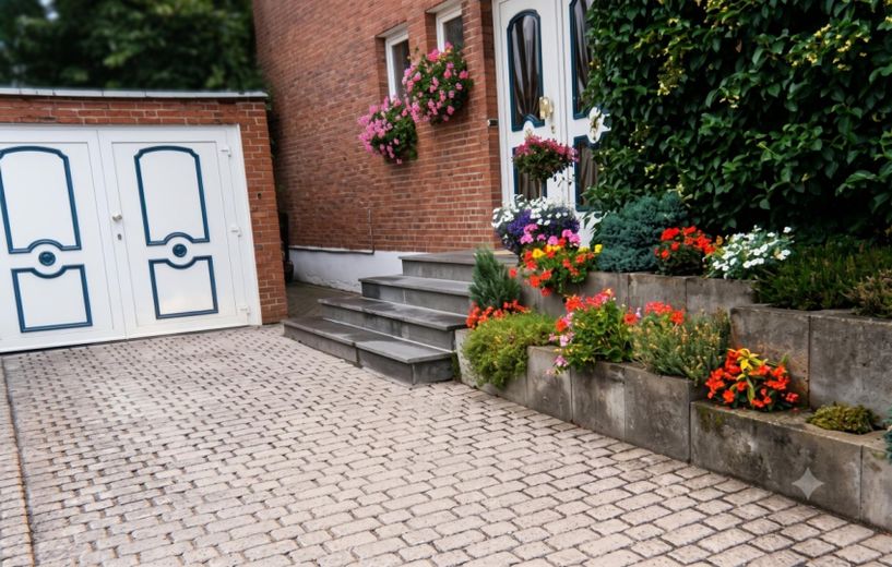 House with large plot in Wassenberg - plenty of potential for craftsmen – Garage und Eingang