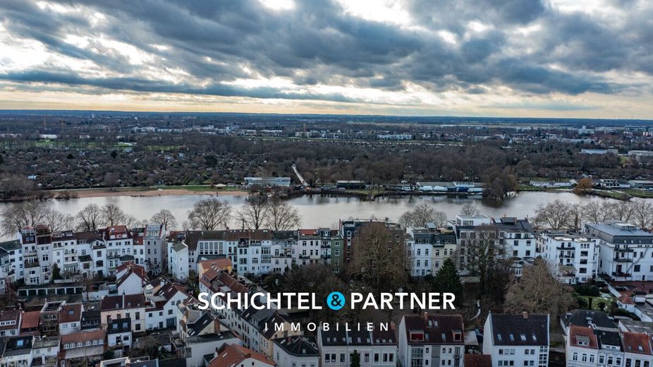 Ostertor | Vermietetes Altbremer Reihenhaus mit pflegeleichtem Außenbereich – S&amp;P | Vogelperspektive