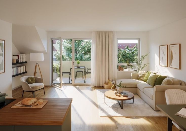 RUHIGE 3-RAUM WOHNUNG MIT LIFT IN LAUBEGAST – Visualisierung Wohnraum