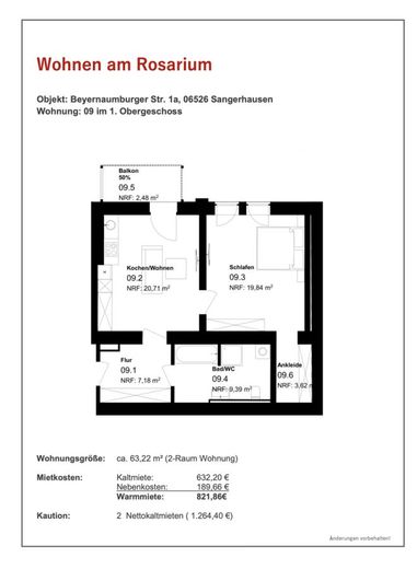 Kernsanierte 2-Raumwohnung direkt am Rosarium!
Fahrstuhl, Balkon und Fußbodenheizung!!!! – WE 9