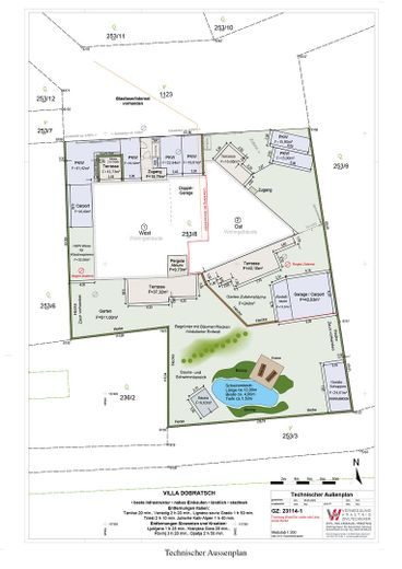 VILLA "DOBRATSCH" - Wohnen im NACHHALTIGSTEN WOHNPROJEKT von Süd-Kärnten... – Technischer Aussenplan