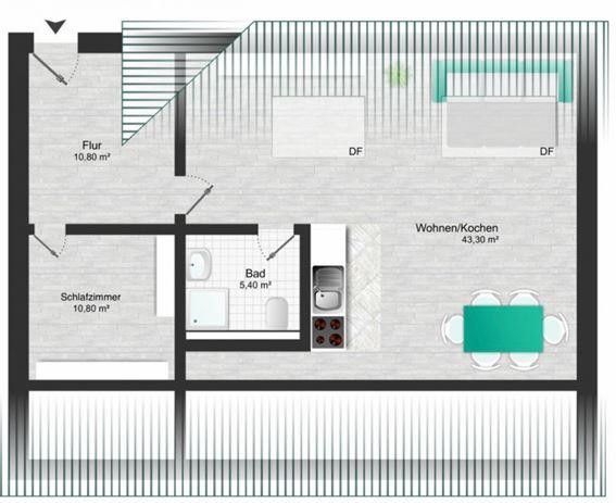 Helle und ruhige 2- Zimmer Wohnung in schönem modernisiertem Vierkanthof in Viersen-Helenabrunn – Foto 16