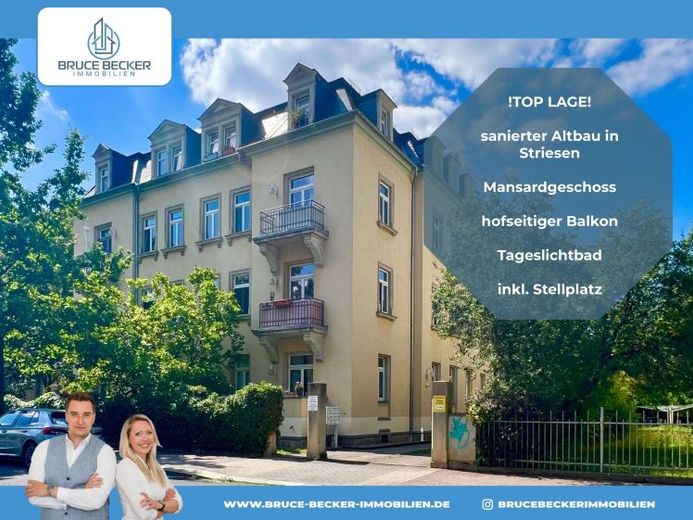 In perfekter Lage! - Vermietete 2-Zimmer-Wohnung mit Balkon und Stellplatz in Dresden-Striesen! – Foto 1