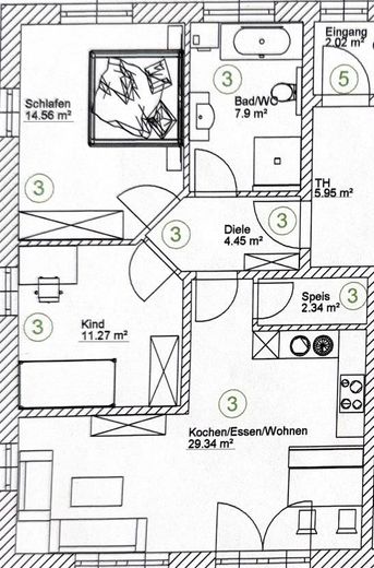 Appartamento di 3 locali – Foto 11