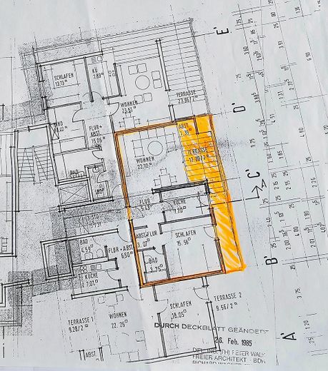 Zentrumsnahe, hochwertige, helle und ruhige 2 Zimmer Penthouse - Wohnung mit Aufzug – Grundriss
