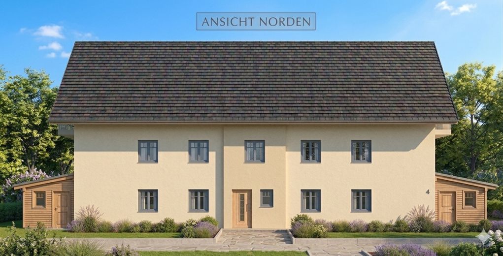 Baugrundstück mit Projektierung für 8-Parteien-Haus – Ansicht Norden