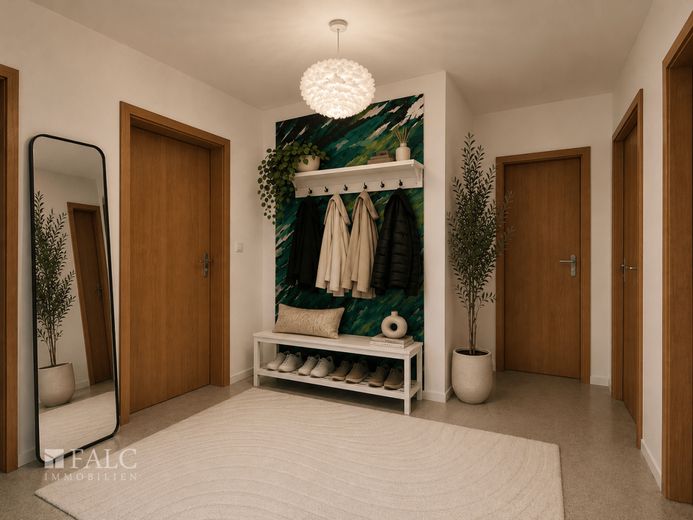 Stilvolle 3-Zimmer-Wohnung in Neusäß mit sonniger Loggia – Flur