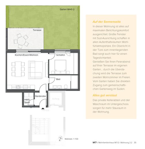 Neubau WHG 2.2 - M7/2 - Erdgeschoss - 63m² – Foto 2