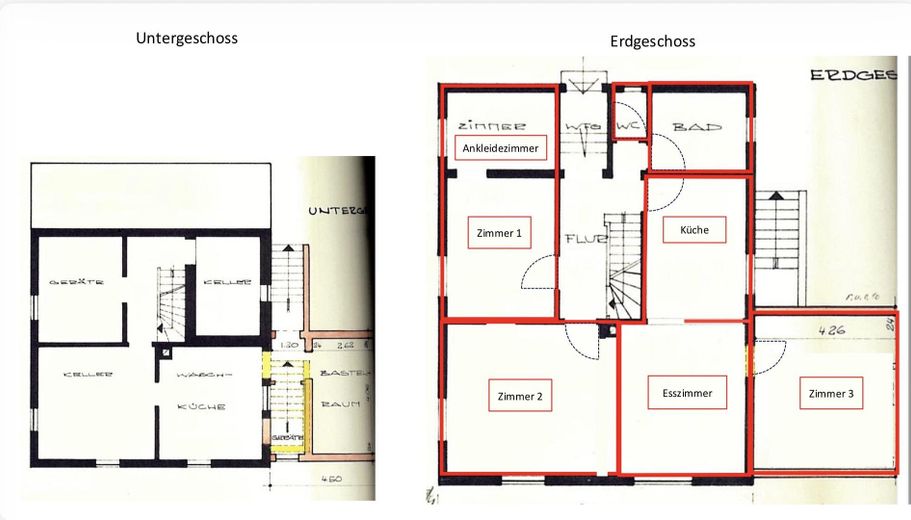 Grundriss UG und EG