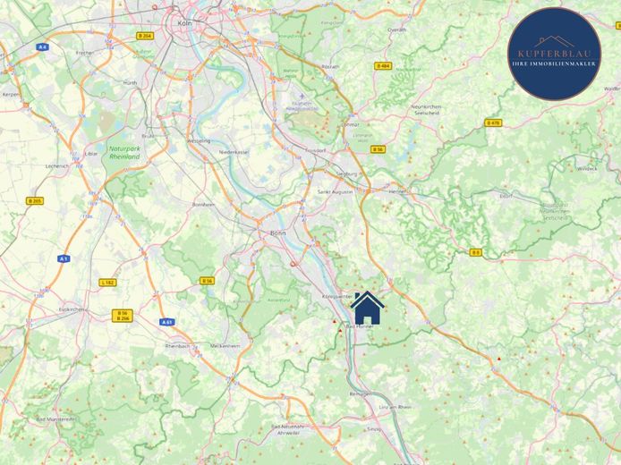 Stilvolle Doppelhaushälfte mit Gartenidylle in Bad Honnef-Selhof – Makro_Lage