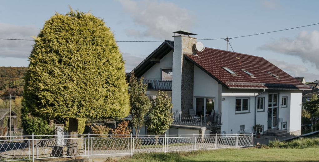 Ansicht mit Einfahrt