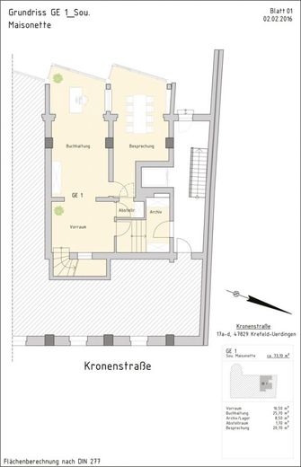 Grundriss Souterrain