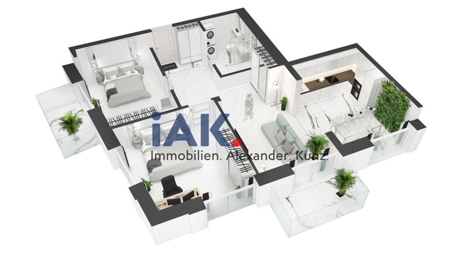 Großzügige 3-Zimmer-Luxuswohnung-Wohnen auf höchstem Niveau – Visualisierung WE10