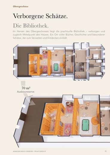 Exkl. Anwesen, Family-Office oder Pferdehof nur 64 km von Hamburg - max. bis 30 ha Eigenland möglich – Grundriss Obergeschoss