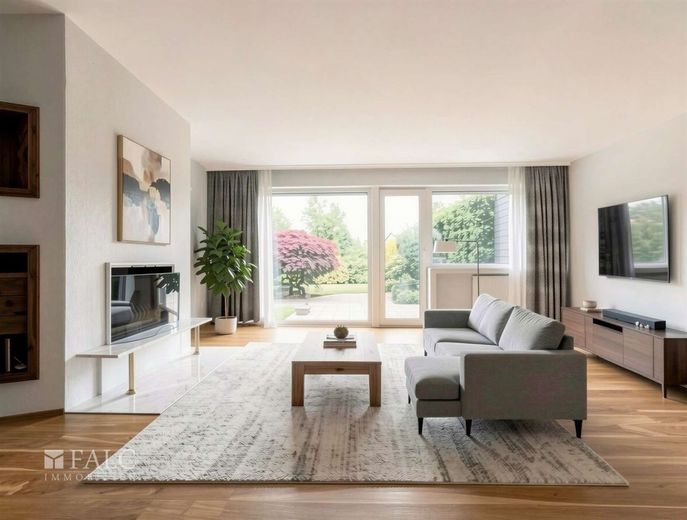 Familienglück im Grünen: Reihenendhaus mit Garten, Garage und viel Platz in Remscheid-Lüttringhausen – Wohnzimmer mit Beispielmögblierung