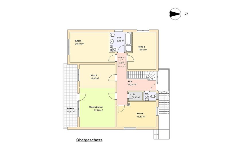 Platz für Generationen, Ideen und Zukunft – Vielseitiges Wohnhaus mit großem Grundstück in Kaden – Obergeschoss