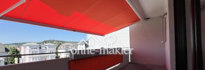 Open-plan 2-room apartment with balcony and views of Johannisberg