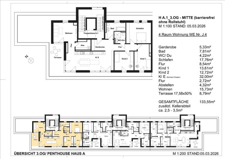 DACHGESCHOSS IM ERSTBEZUG - NEUBAU – Grundriss WE28