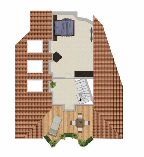 Dachgeschoss mit Dachterrasse