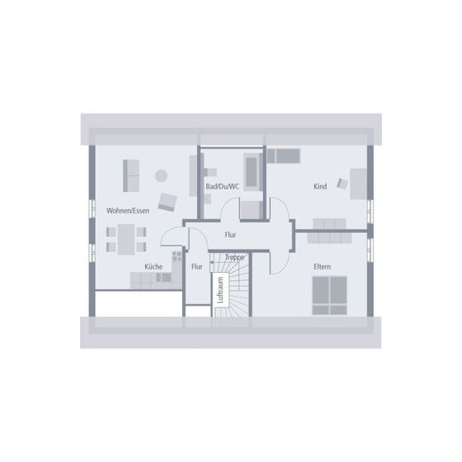 KLASSISCHES MEHR­GE­NE­RA­TIO­NEN­HAUS MIT PRAKTISCHER AUFTEILUNG – Grundriss Dachgeschoss