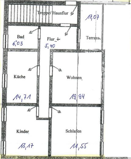 Grundriss der Wohung