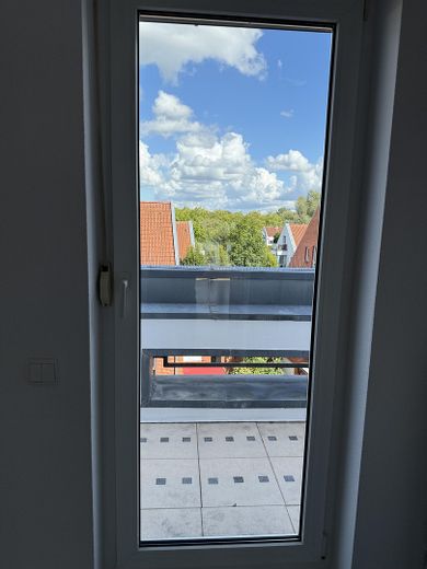 Blick von Küche auf Nordbalkon