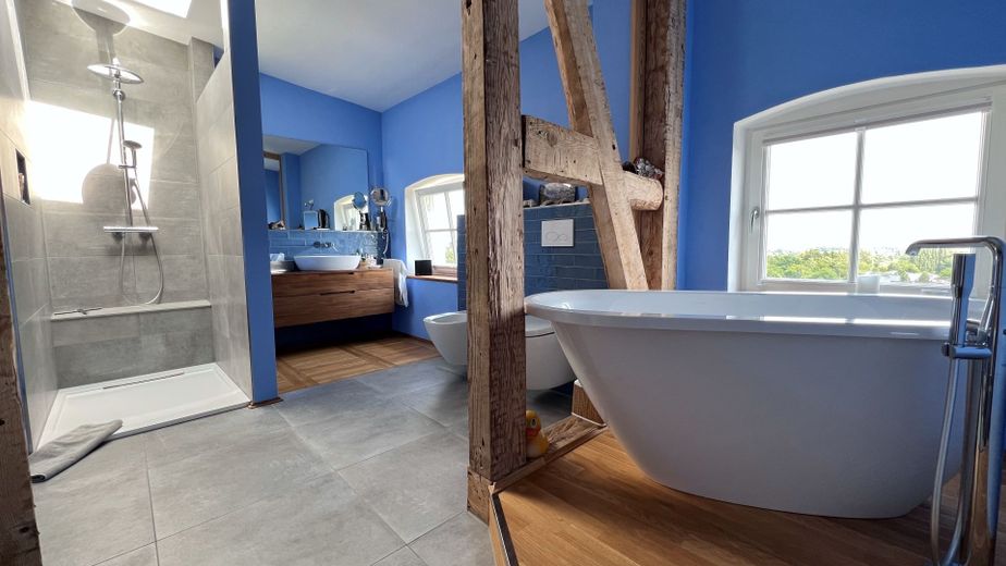 Penthouse-Traum mit Weitblick - Stillvolles Wohnen auf Rügen – Badezimmer