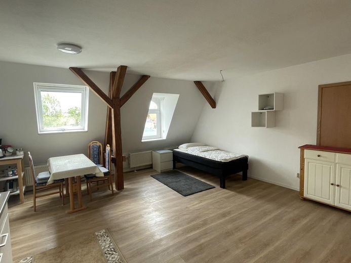 Leipzig-Lindenau'da ankastre mutfaklı şirin 1 odalı çatı katı dairesi – Fotoğraf 4