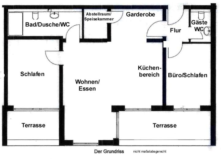 Grundriss der Wohnung