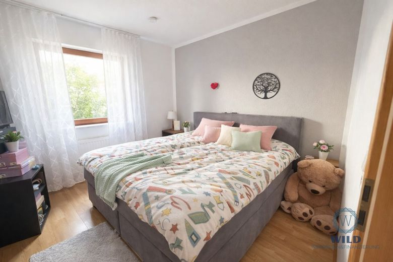 Neuer Preis! 3-Zimmer-Wohnung mit Terrassenflair in ruhiger Lage von Riegelsberg! – Schlafzimmer