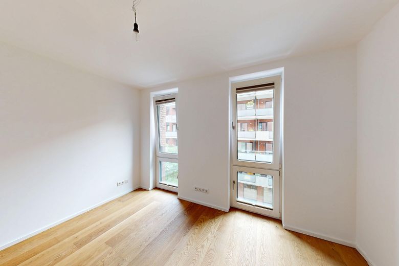 Moderno piso de 3 habitaciones con azotea, balcón y plaza de garaje subterráneo en HafenCity – Schlafzimmer
