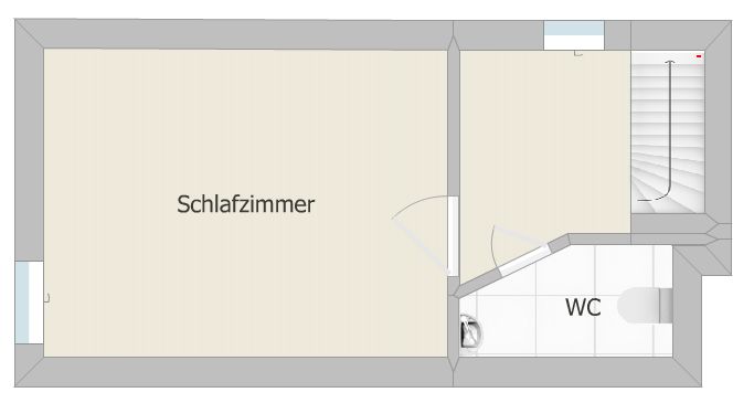 Maisonette mit gehobener Ausstattung und Tiefgarage (Nutzfläche ca. 60m²) – 2. Geschoss