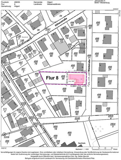 Hilgert ! Großes Grundstück - Bauvorbescheid für 2 EFH liegt vor – Planbeispiel ein Haus