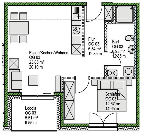 DAS STAUFFENBERG - 1. OG ETW 3 - KFW40 QNG - Hochwertig wohnen. Werthaltig profitieren. – Foto 5