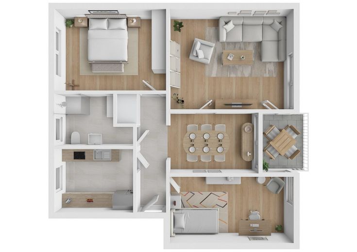ERSTBEZUG: Erdgeschoss Wohnung 3,5 Zimmer in der Dreifaltigkeit – Grundriss