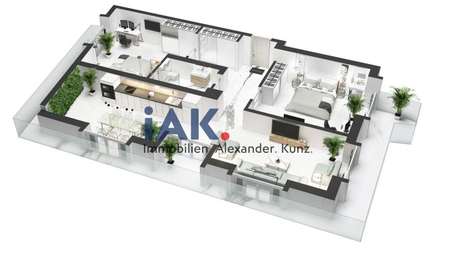 Exklusives 4-Zimmer-Penthouse - Luxus und Raum vereint – Visualisierung WE12