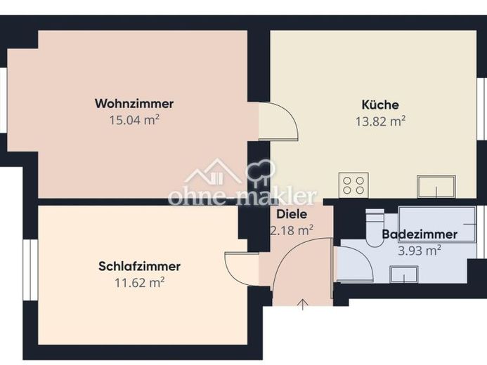 Renovierte 2-Zimmer-Wohnung in Hof: 50 m², modernes Bad, ohne Einbauküche – Foto 1