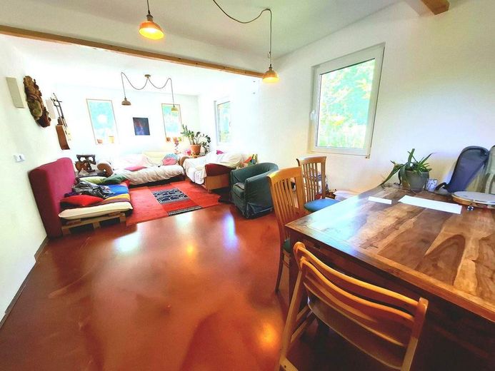 Seegut Blaue Blume – Herrenhaus, Wohnhaus & See in der Uckermark – Wohnhaus Wohnzimmer